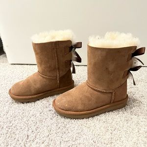Ugg boots, size 11, chestnut.  Bailey Bow II Boot.  Lightly worn.
